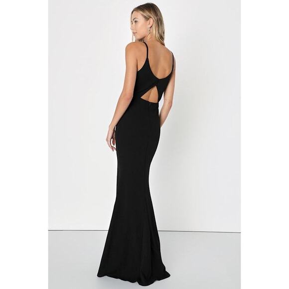 Lulus Dresses & Skirts - Lulus Moments Of Bliss Black Backless Mermaid Maxi Dress - Size XS